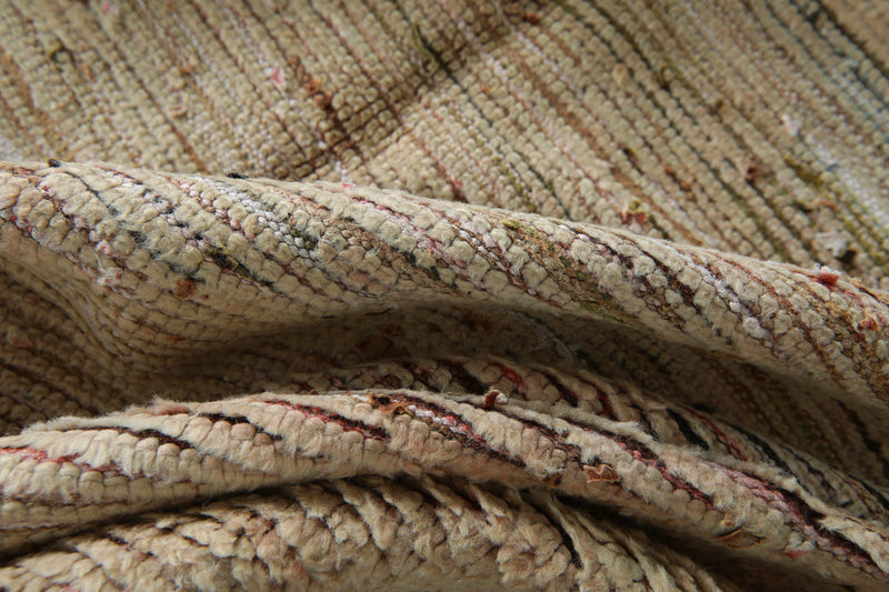 Beige flat woven Moroccan rug - 5 ft x 5 ft