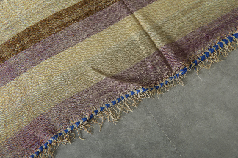 Moroccan flat woven rug - 4.9 ft x 10.6 ft - Handmade wool rug