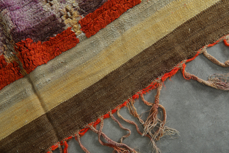 Moroccan flat woven rug - 4.9 ft x 10.6 ft - Handmade wool rug