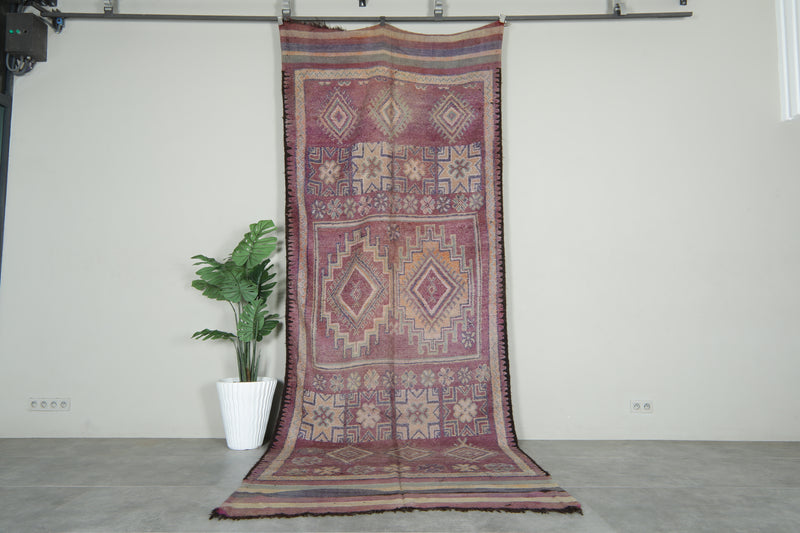 Geometric runner Moroccan rug - 5.3 ft x 13.7 ft - Azilal handmade carpet