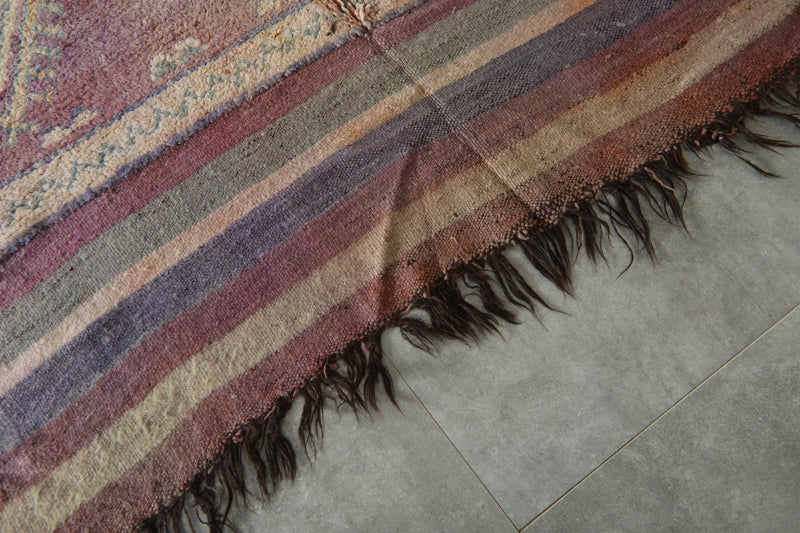 Geometric runner Moroccan rug - 5.3 ft x 13.7 ft - Azilal handmade carpet