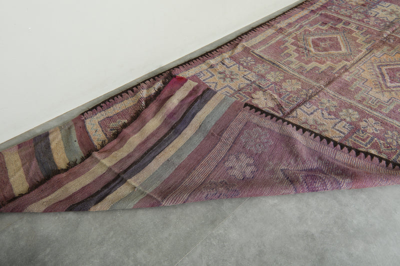 Geometric runner Moroccan rug - 5.3 ft x 13.7 ft - Azilal handmade carpet