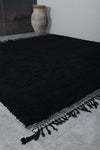 Black Moroccan rug 10.8 X 11.2 Feet