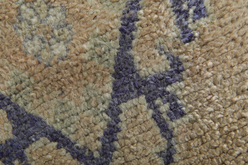 Beige runner Moroccan rug - 4.9 ft x 11.4 ft - Eco-friendly wool carpet - moroccan rug