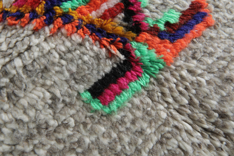 Colorful handmade rug 4.7 FT X 6.7 FT