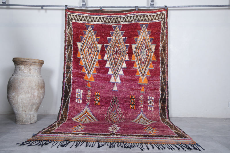 Handmade Berber Rug 5.7 x 9.6 Feet – Moroccan Tribal Wool Carpet