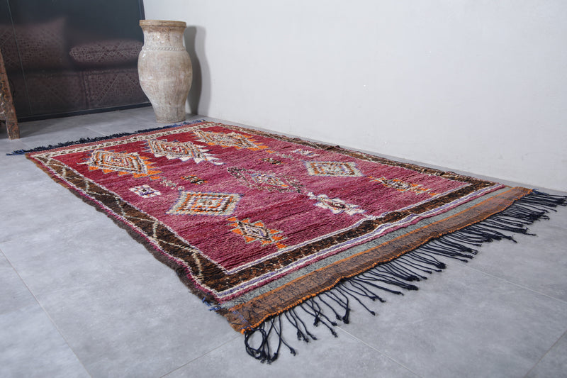 Handmade Berber Rug 5.7 x 9.6 Feet – Moroccan Tribal Wool Carpet