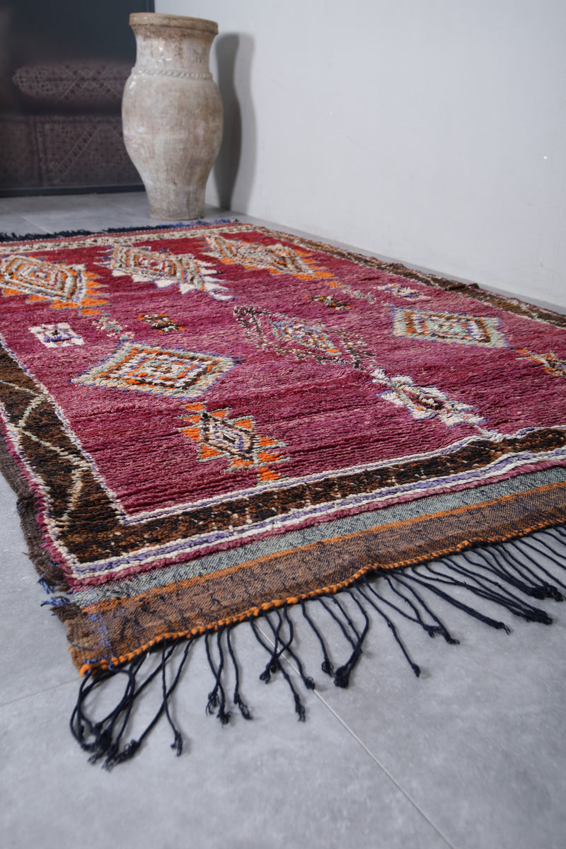 Handmade Berber Rug 5.7 x 9.6 Feet – Moroccan Tribal Wool Carpet