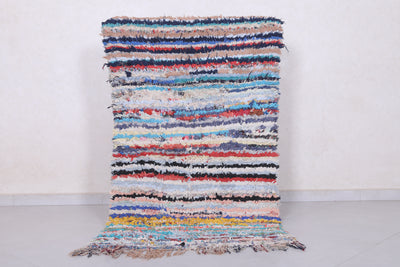 Colorful Moroccan Berber Rug - 3 x 5.3 Feet - Boucherouite Rugs