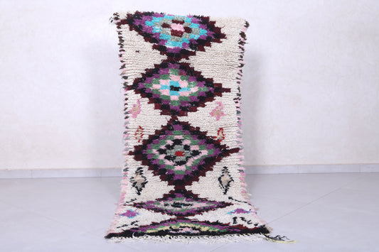 Moroccan berber rug 2.5 X 6.7 Feet - Boucherouite Rugs