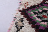 Moroccan berber rug 2.5 X 6.7 Feet - Boucherouite Rugs