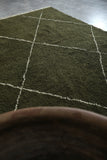 Authentic Beni ourain rug - green Custom Rug - Wool rug