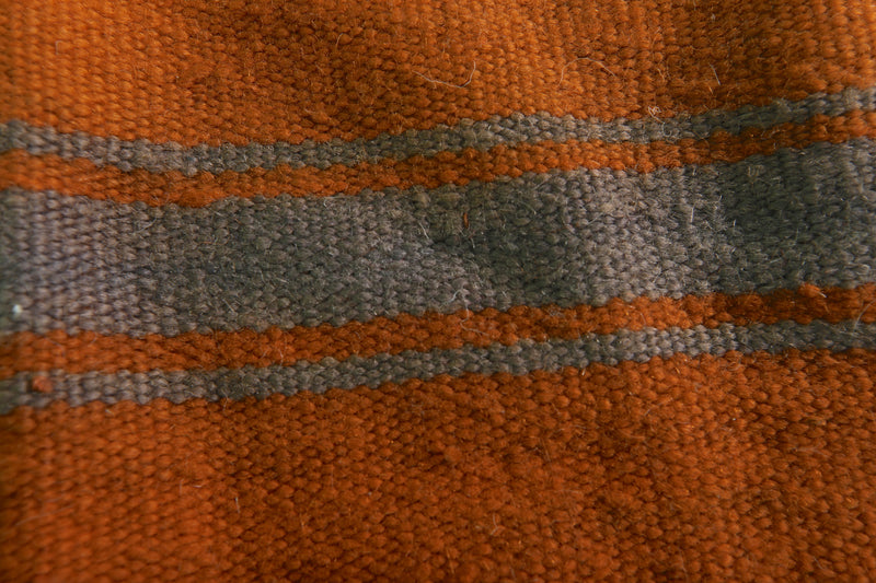 Moroccan Wool Rug 5.4x9.4 FT - Handwoven Striped Design - 