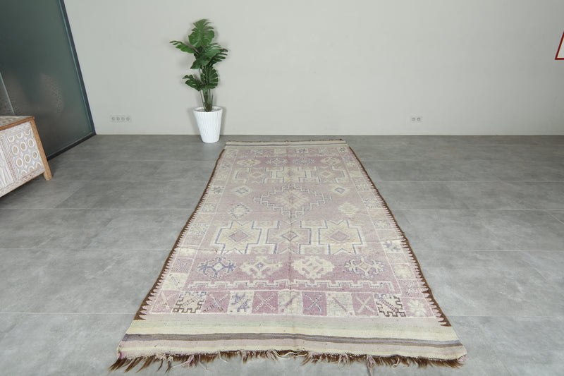Geometric Moroccan wool rug - 5.4 ft x 11.1 ft - Azilal carpet - Azilal rugs