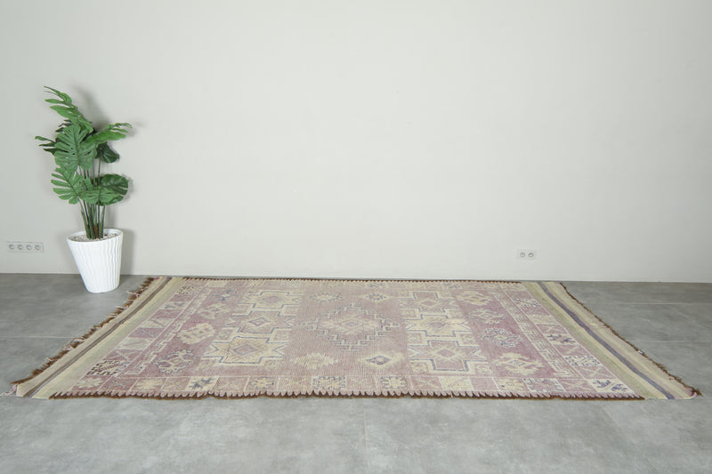Geometric Moroccan wool rug - 5.4 ft x 11.1 ft - Azilal carpet - Azilal rugs