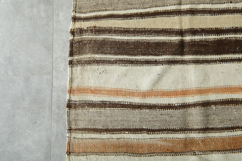 Striped Moroccan rug - 5.4 ft x 11.1 ft - Handwoven carpet