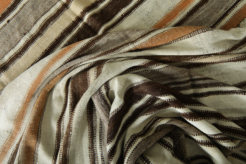 Striped Moroccan rug - 5.4 ft x 11.1 ft - Handwoven carpet