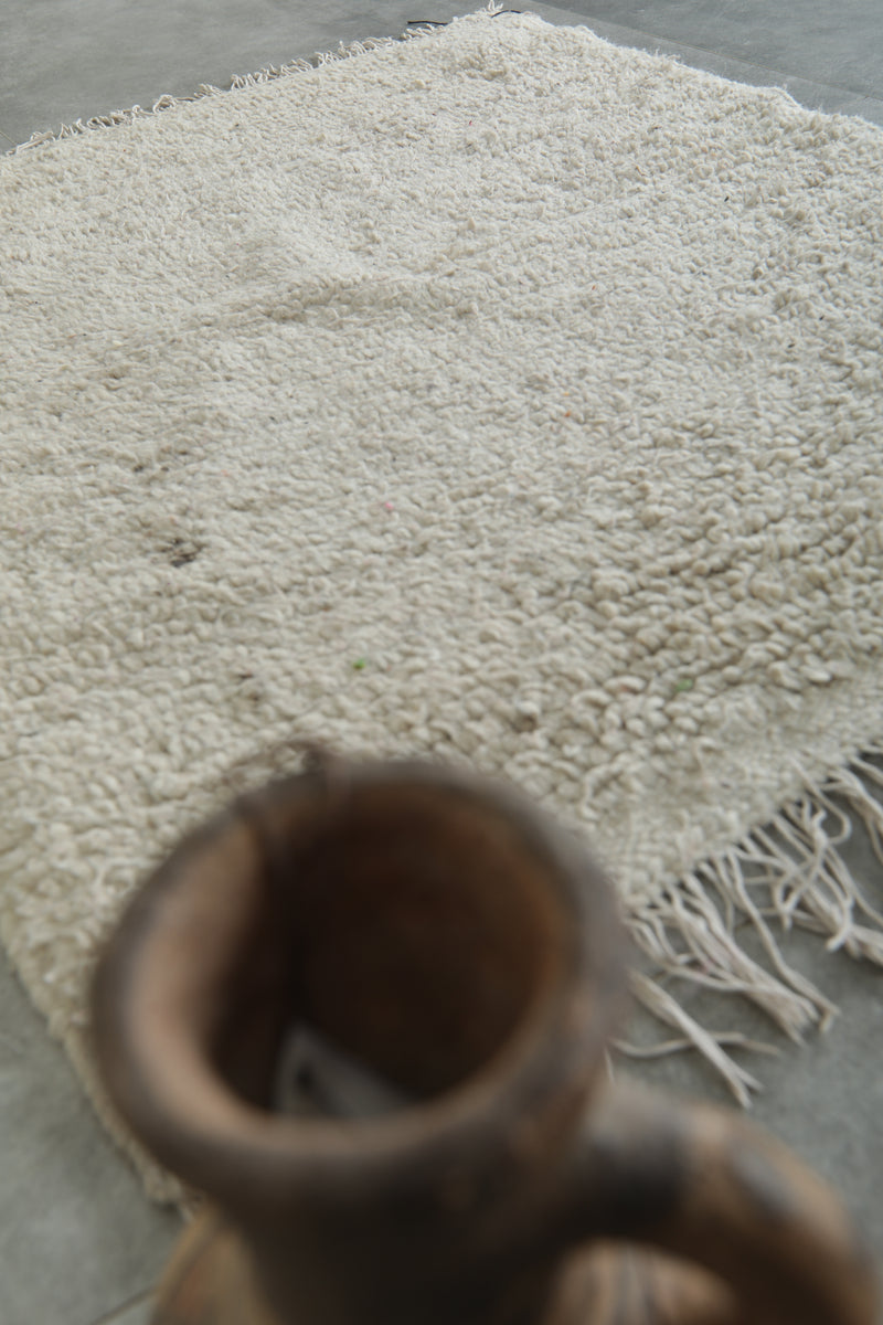 Handmade wool rug 2.6 FT X 3.4 FT