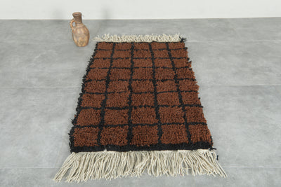 Handmade Moroccan Rug 2.2 FT X 3.7 FT - beni ourain rug