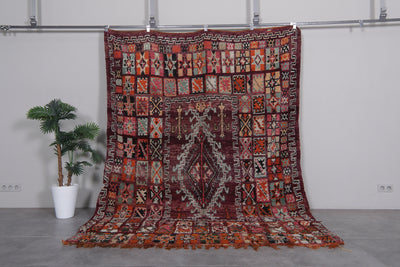 Moroccan Boujaad Rug - 6.8 x 9.4 Feet - area rugs