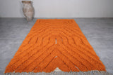 Moroccan rug hand knotted orange - Beni ourain rug - Morocco rug