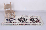 Moroccan berber rug 2.7 X 5 Feet - Boucherouite Rugs