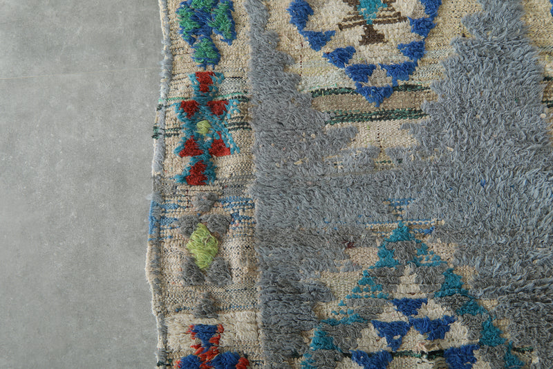 Geometric Moroccan runner rug - 3 ft x 7.7 ft - Handwoven wool carpet - Runner moroccan rugs