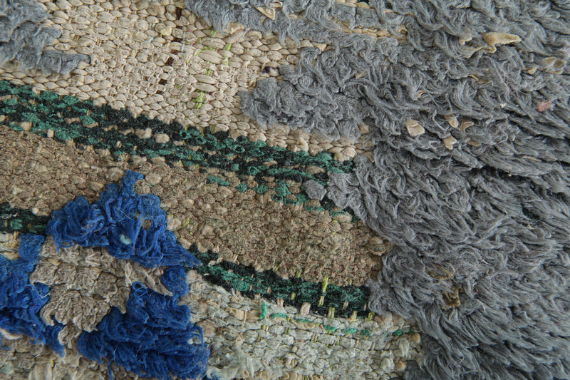 Geometric Moroccan runner rug - 3 ft x 7.7 ft - Handwoven wool carpet - Runner moroccan rugs