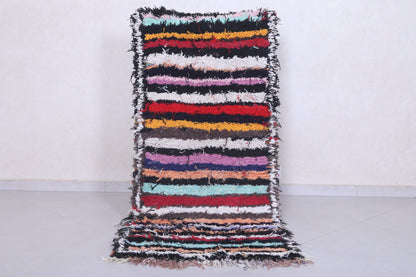 Moroccan berber rug 2.6 X 5.7 Feet - Boucherouite Rugs