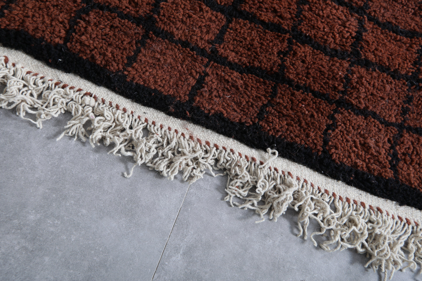 Moroccan Brown Berber rug - Handmade Beni Rug - Custom Rug
