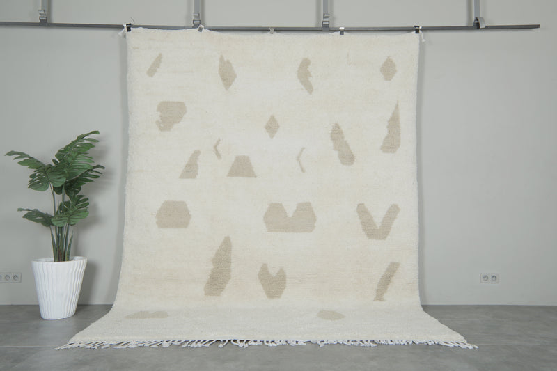 Beni ourain Moroccan rug - 8.2 x 10.5 ft | Handwoven abstract neutral - Beni ourain rugs