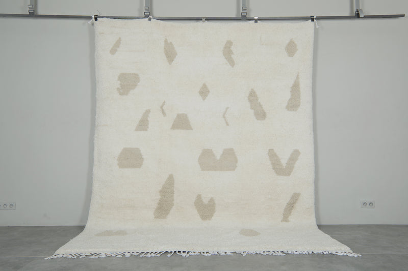 Beni ourain Moroccan rug - 8.2 x 10.5 ft | Handwoven abstract neutral - Beni ourain rugs