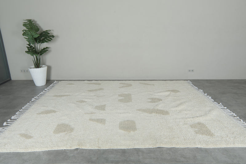 Beni ourain Moroccan rug - 8.2 x 10.5 ft | Handwoven abstract neutral - Beni ourain rugs
