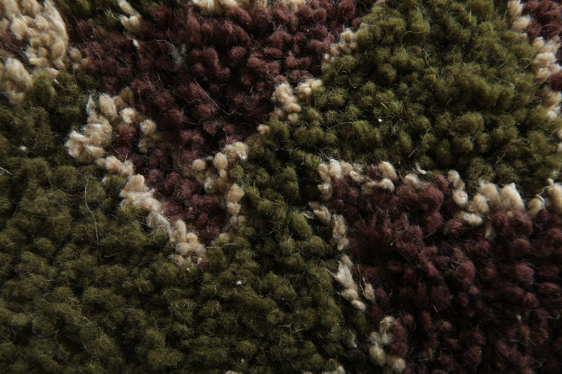 Olive green Moroccan rug – Tribal berber design - 9.4 ft x 12 ft