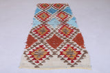 Moroccan berber rug 2.8 X 7.2 Feet - Boucherouite Rugs