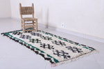 Moroccan berber rug 2.5 X 5.9 Feet - Boucherouite Rugs