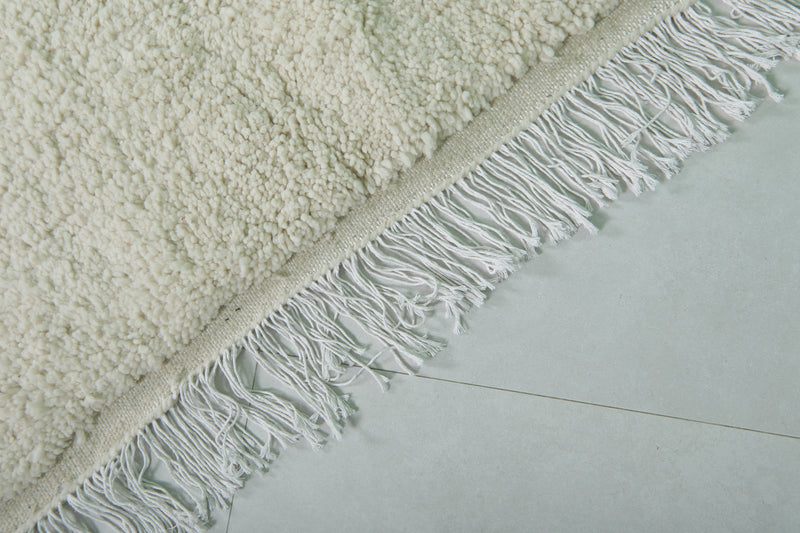 Beni ourain Moroccan rug - 8.2 x 9.1 ft | Handwoven minimalist design