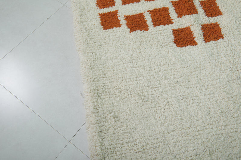 Beni ourain Moroccan rug - 8.2 x 9.1 ft | Handwoven minimalist design