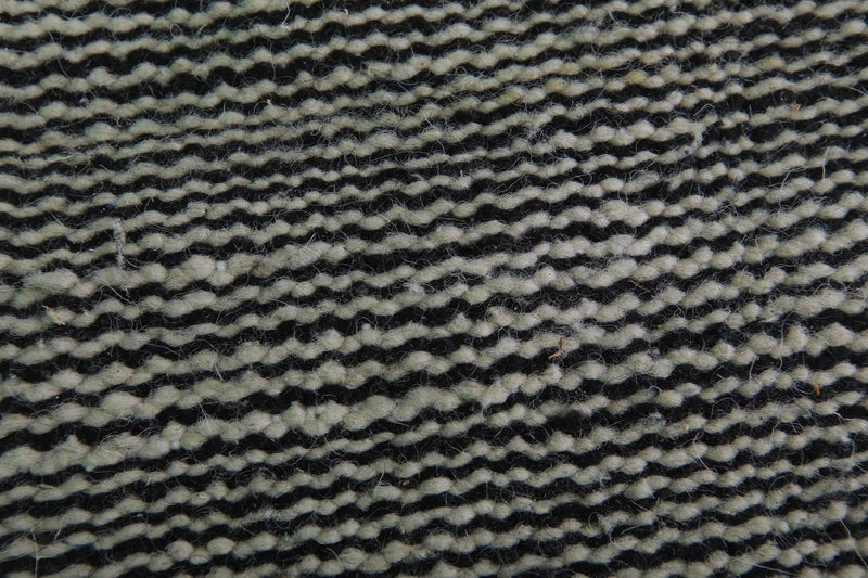 Black and White Moroccan Rug - 3.4 X 5.3 Feet | Handwoven Elegance - Flat woven rugs