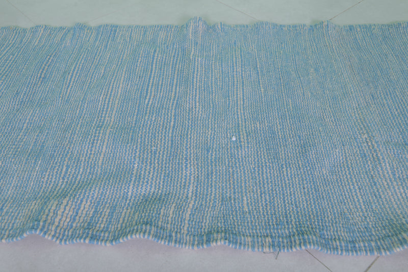 Handwoven Moroccan Rug - 2.8 X 5.3 Feet | Soft Blue - Flat woven rugs