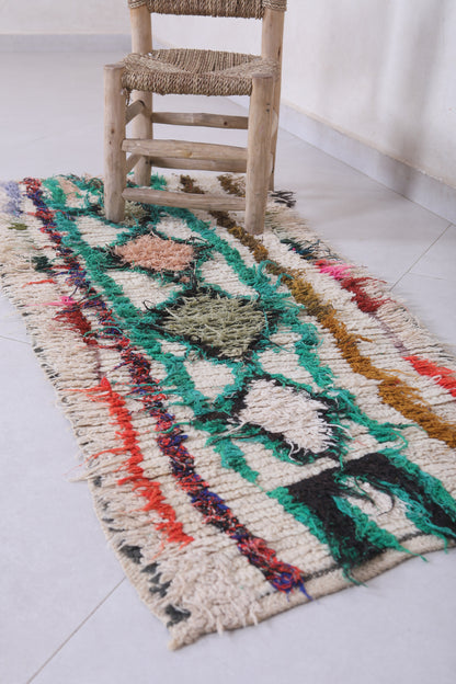 Moroccan berber rug 2 X 4.7 Feet - Boucherouite Rugs