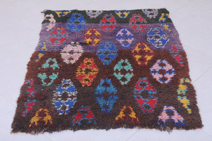 Moroccan berber rug 3.4 X 4 Feet - Boucherouite Rugs