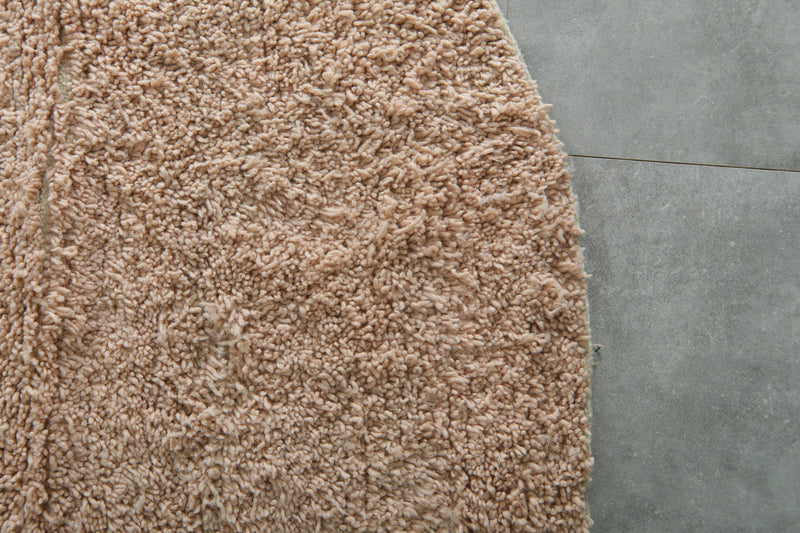 Blush Pink Round Rug – Hand-Woven Boho Berber Carpet - Custom Moroccan Rug
