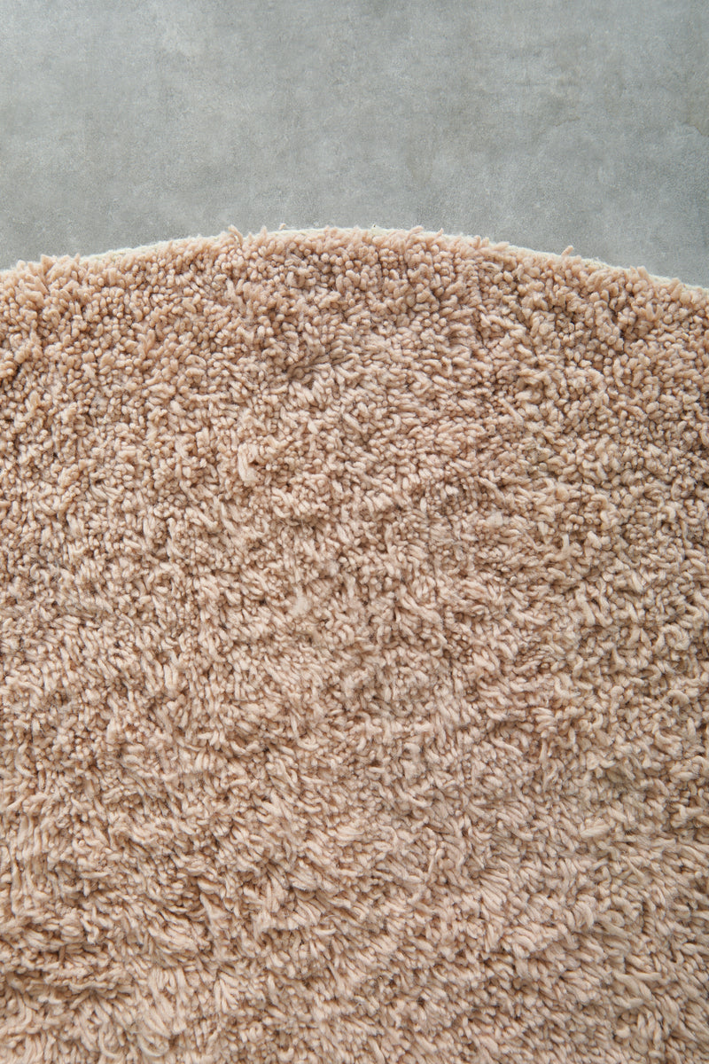 Blush Pink Round Rug – Hand-Woven Boho Berber Carpet - Custom Moroccan Rug