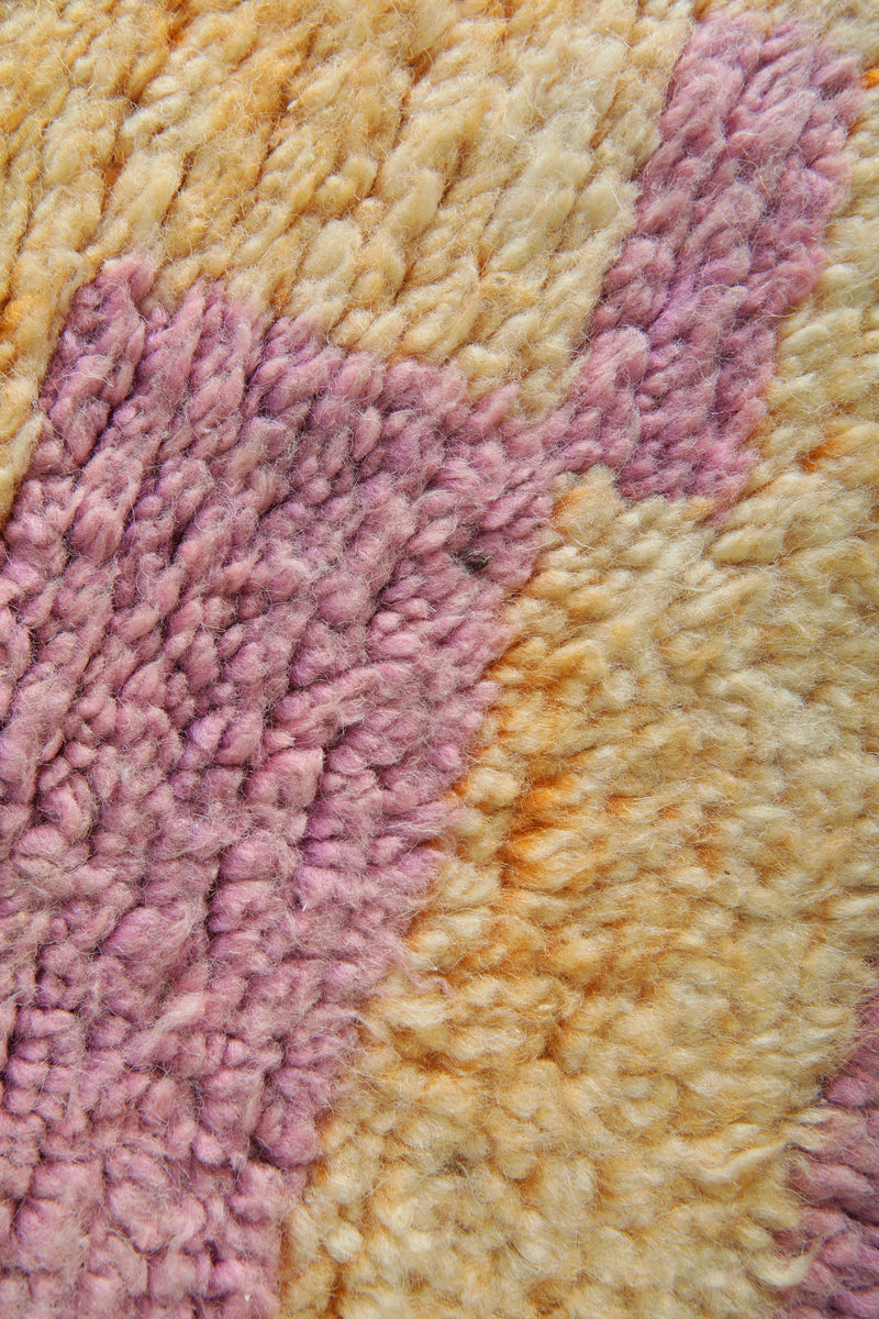 Beige Moroccan runner rug - 2.3 ft x 10.2 ft - Handwoven wool carpet