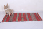 Moroccan berber rug 3 X 6.6 Feet - Boucherouite Rugs