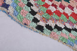 Moroccan berber rug 2.5 X 5.8 Feet - Boucherouite Rugs