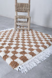 Checkered Moroccan rug 3.2 X 3.3 Feet