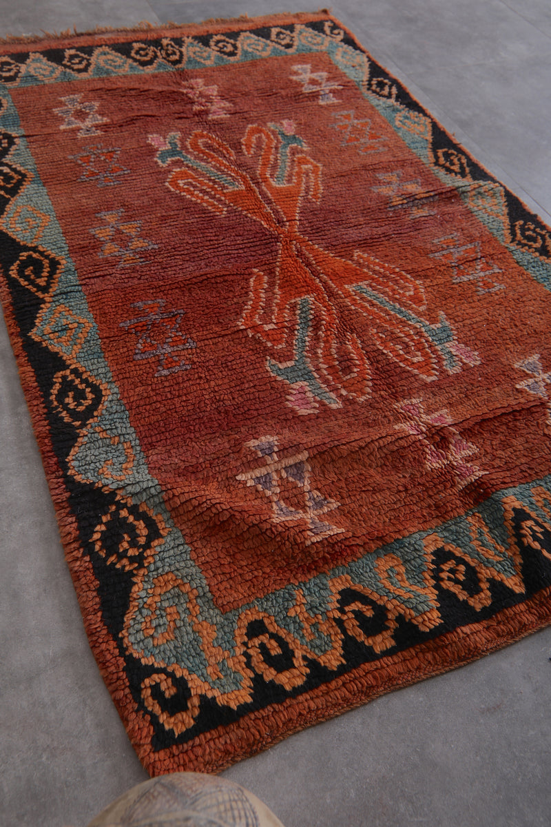 Handwoven Tribal Moroccan Rug - 4 x 6.5 Feet