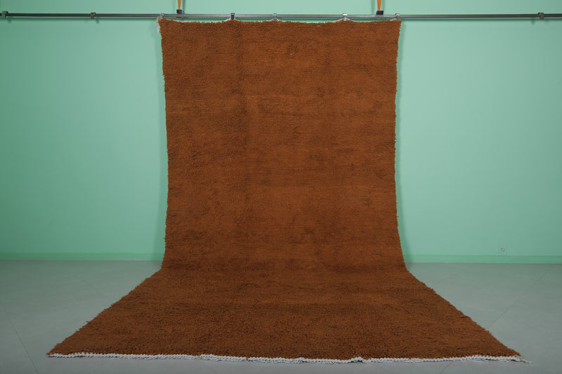 Orange Moroccan rug - 7.9 x 13.9 ft | Handwoven vibrant statement - Beni ourain rugs